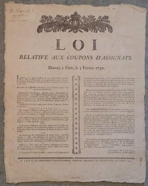 Loi relative aux coupons d'assignats
