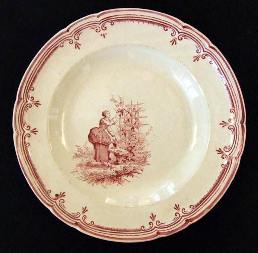 Jeune femme cueillant une grappe de raisin (titre factice)