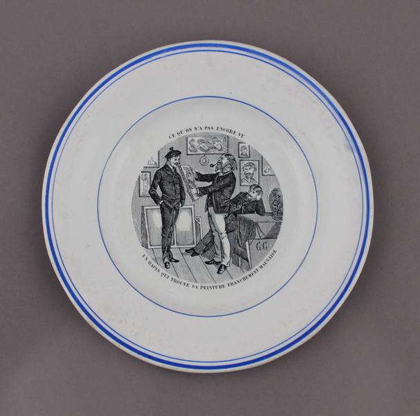 un rapin qui trouve sa peinture franchement mauvaise (titre inscrit)