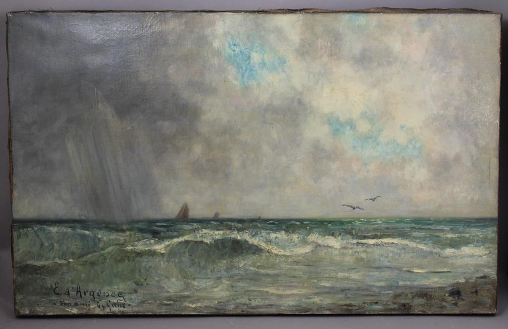 Marine : la mer vue de la plage (titre factice)