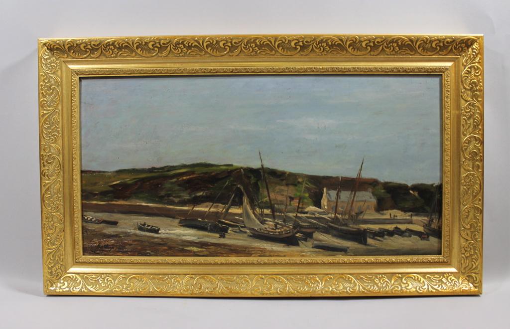 Marée basse au Port Cudy (Ile de Groix) (Morbihan) (titre inscrit)