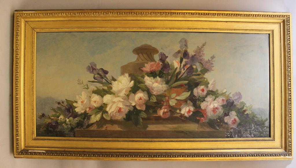Gerbe de fleurs et vase (titre factice)