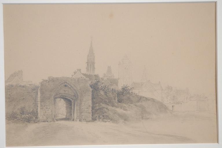 Vue de Senlis, des clochers de Saint-Pierre et de la Cathédrale, depuis la porte Bellon