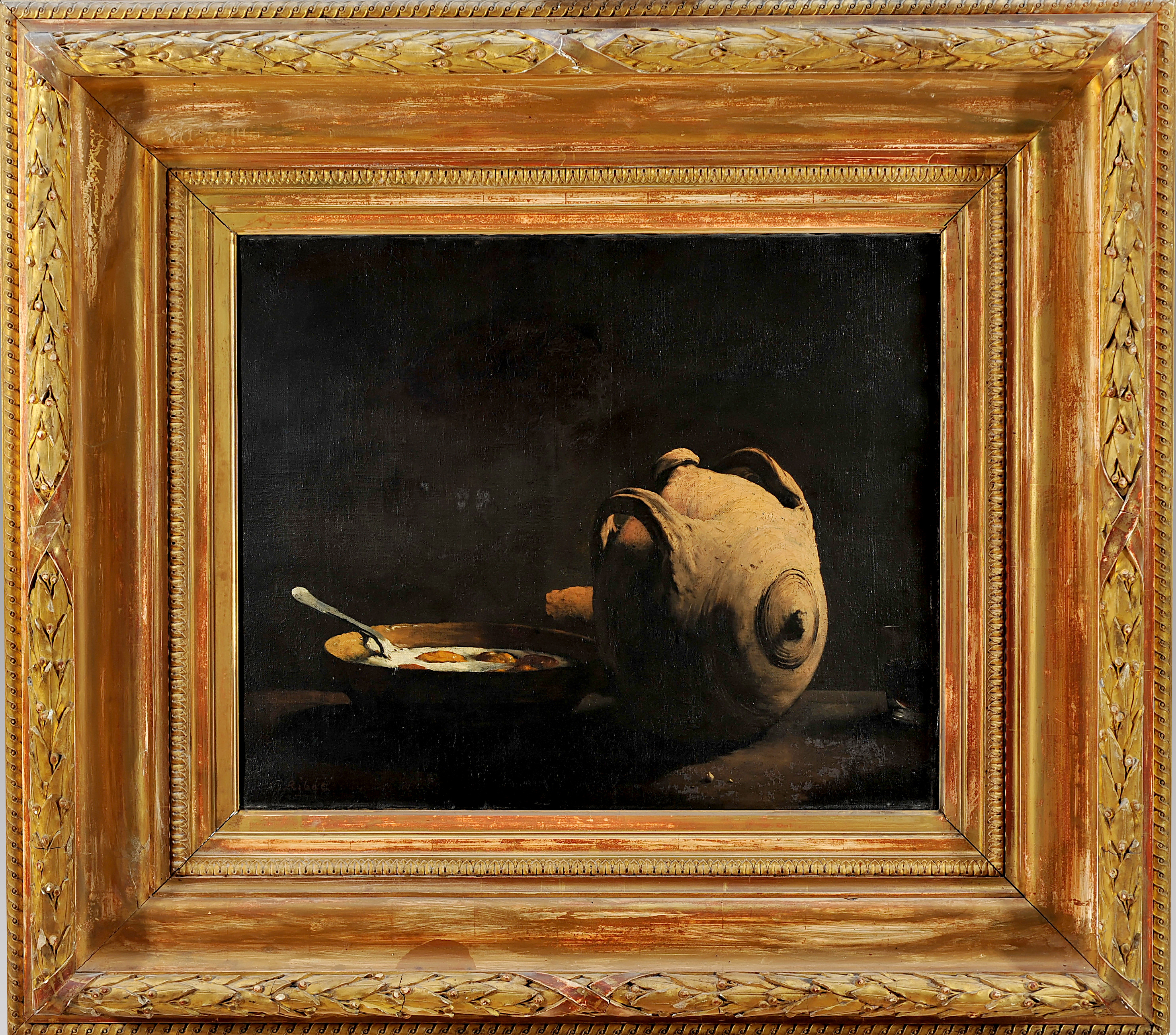 Nature morte aux oeufs sur le plat