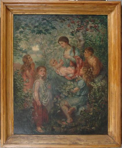 Réunion d'enfants dans un jardin