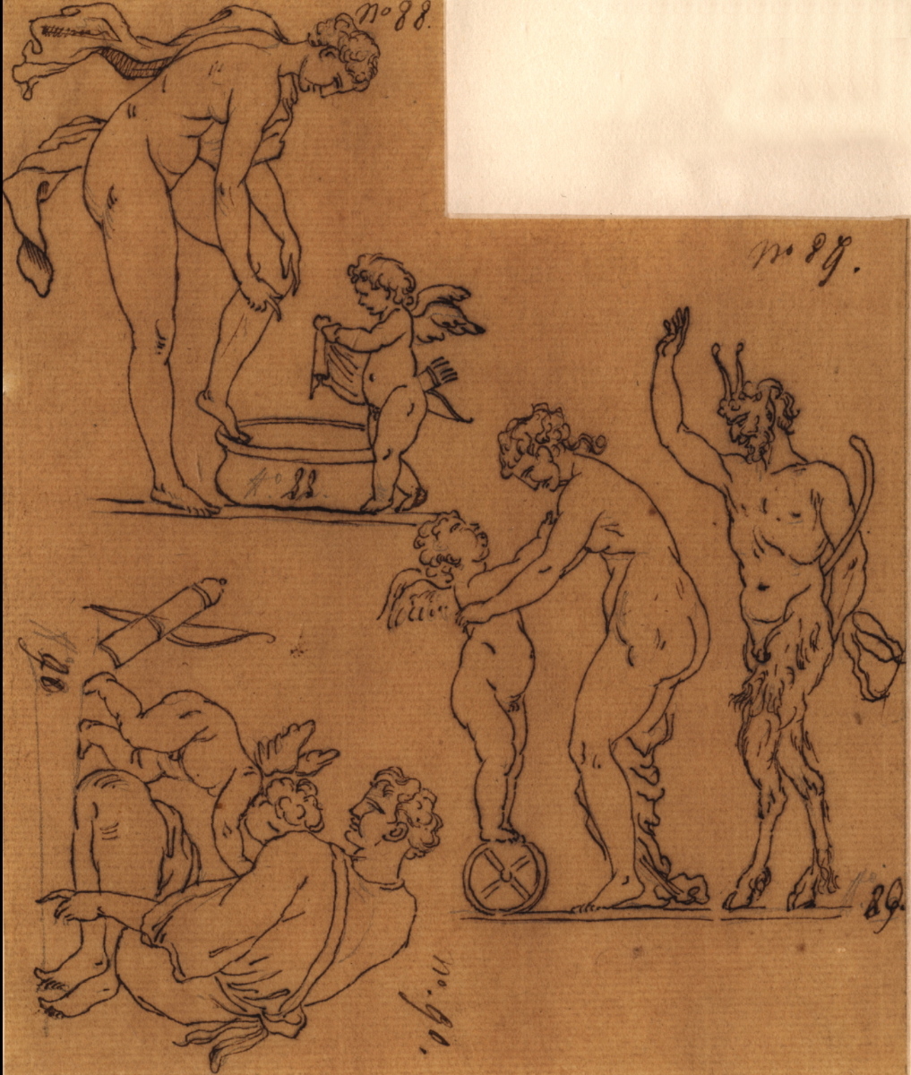 Vénus à sa toilette avec l’Amour ; Vénus, Amour, Pan ; Vénus allaitant l’Amour