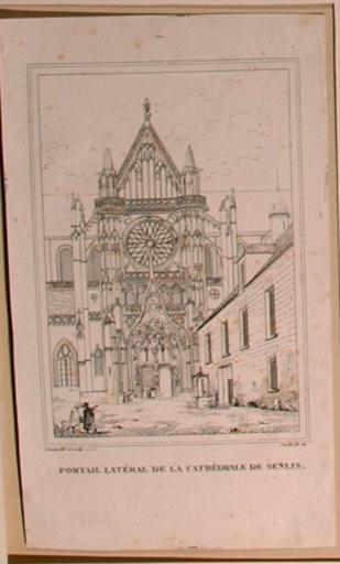La façade nord de la cathédrale de Senlis (titre factice)