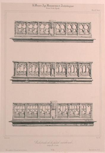 Balustrades de la façade méridionale de la cathédrale de Senlis (titre factice)