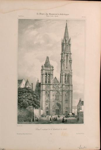Façade ouest de la cathédrale de Senlis (titre factice)