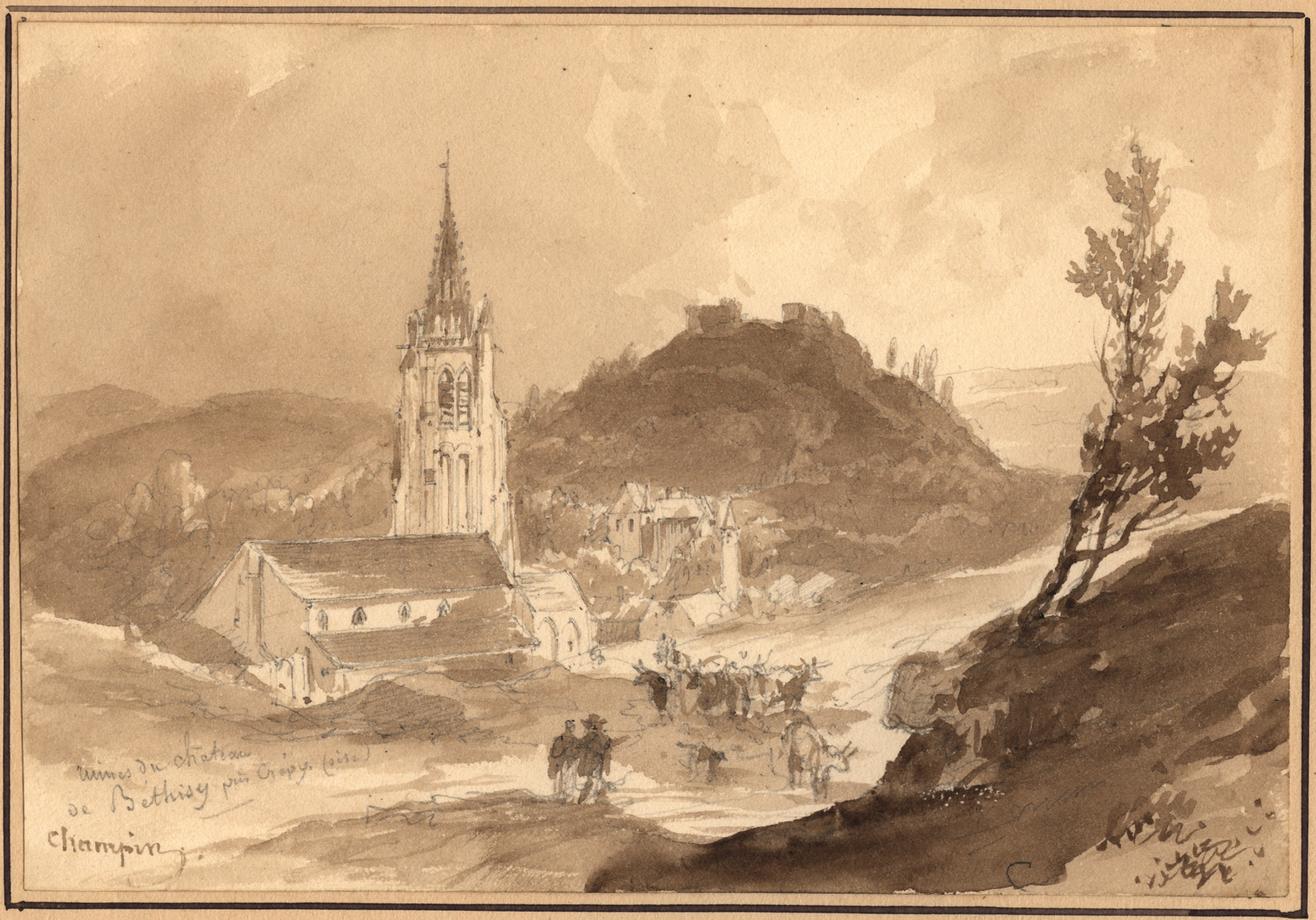 Ruines du château de Béthisy, près de Crépy (Oise)