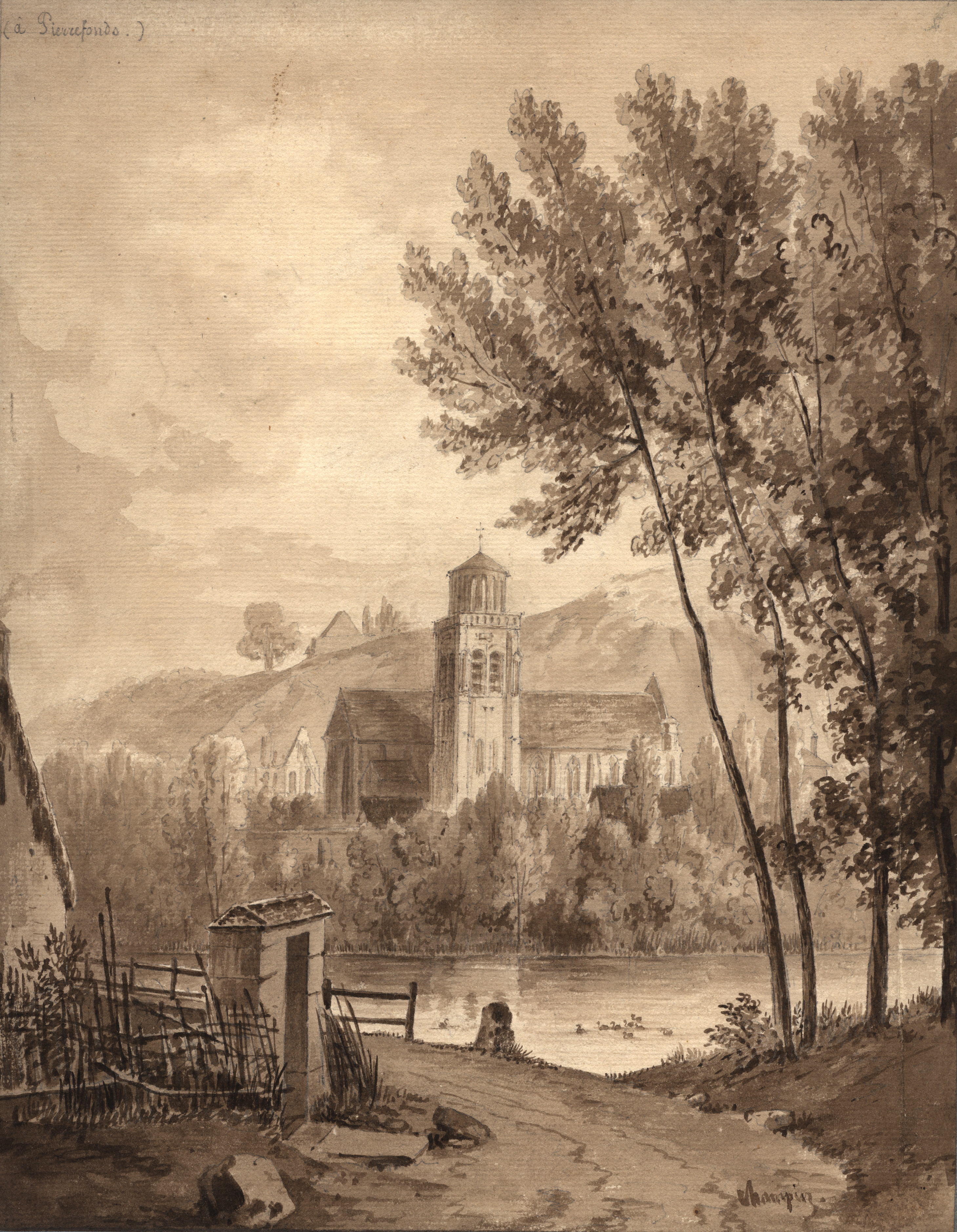 A Pierrefonds, l'église (Oise)