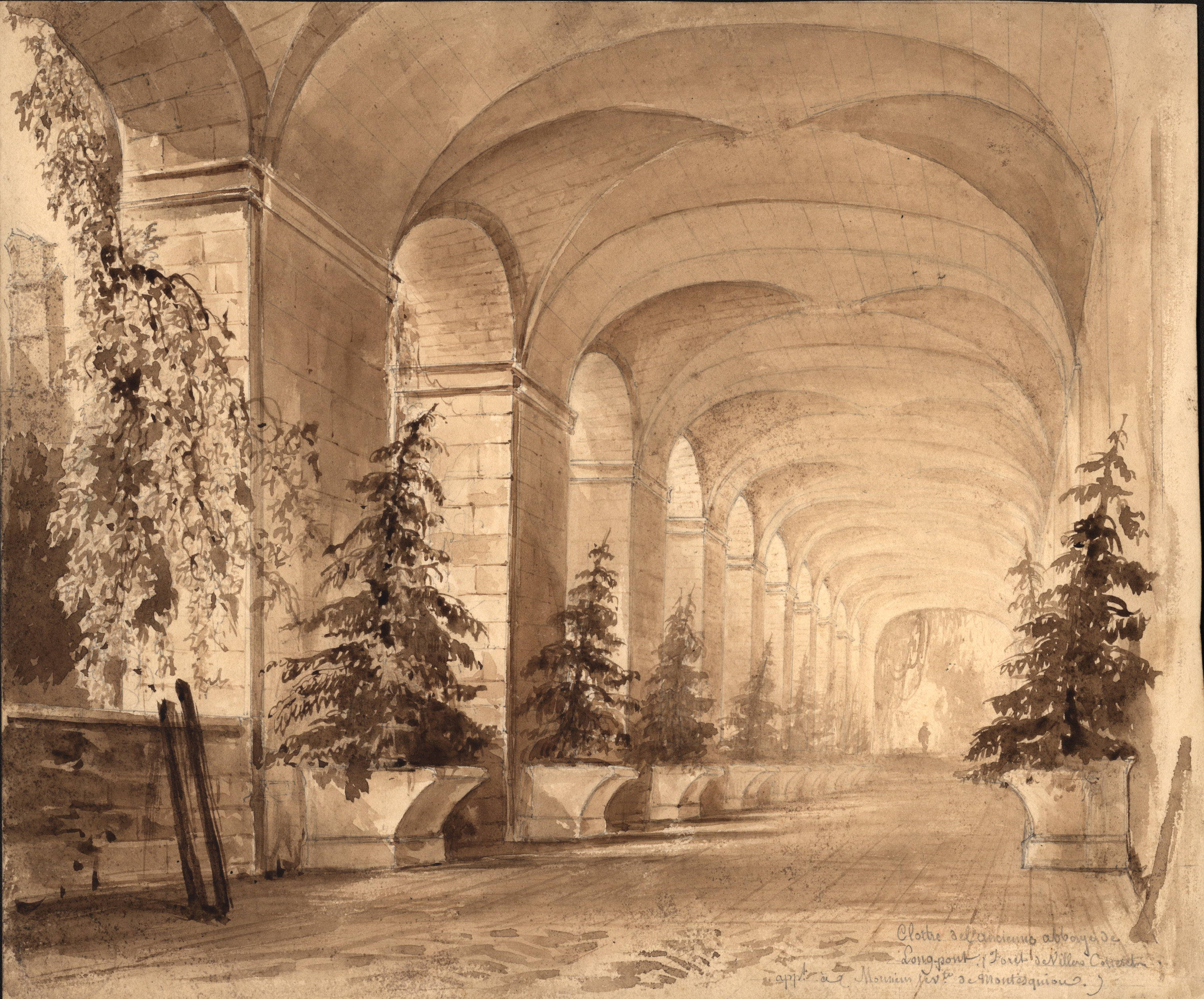 Cloître de l'ancienne abbaye de Longpont (Oise)