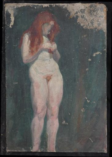 Académie de femme nue debout