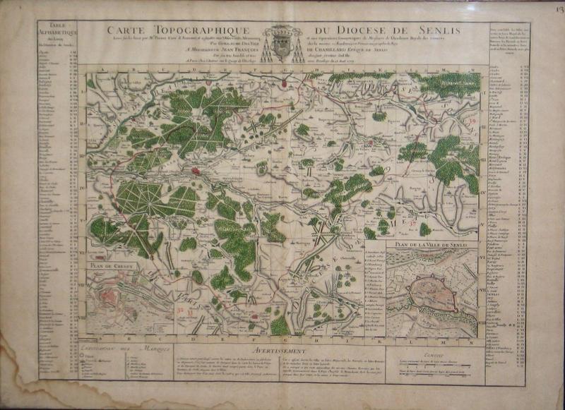 Carte topographique du diocèse de Senlis (titre inscrit)