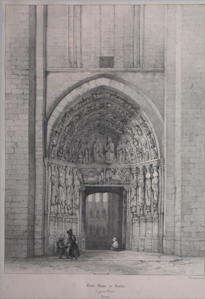 Portail sculpté de la façade ouest de la cathédrale de Senlis (titre factice)