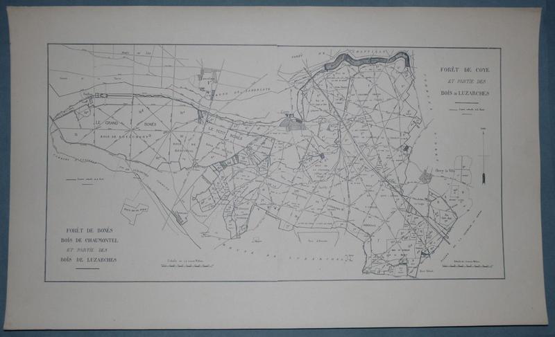 Carte de la forêt de Coye et de la forêt de Bonés (titre factice)