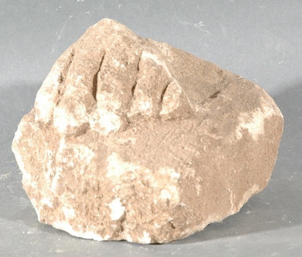 Ex-voto du temple de la forêt d'Halatte, fragment d'un pied sur socle