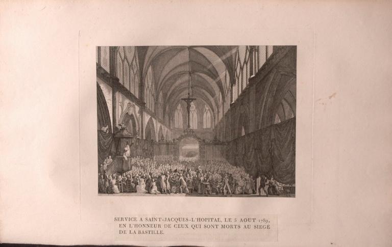 Service à Saint-Jacques l'Hôpital, 5 août 1789 (titre factice) ; Service funèbre des citoyens morts au siège de la Bastille (5 août 1789) (autre titre)