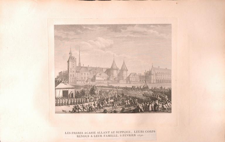 Les frères Agasse allant au supplice, 8 février 1790 (titre factice)