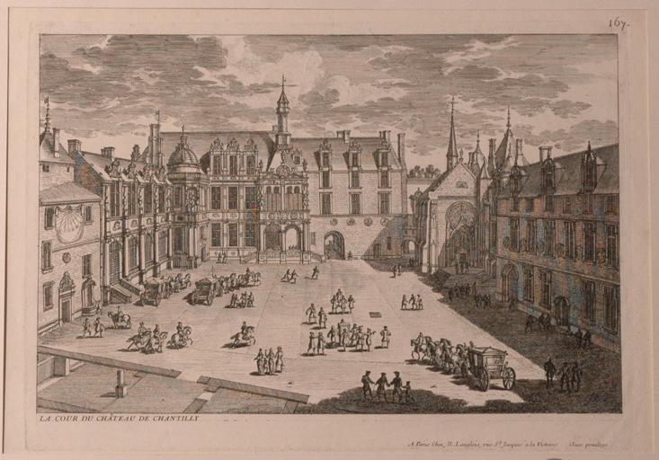 La cour du château de Chantilly (Oise)