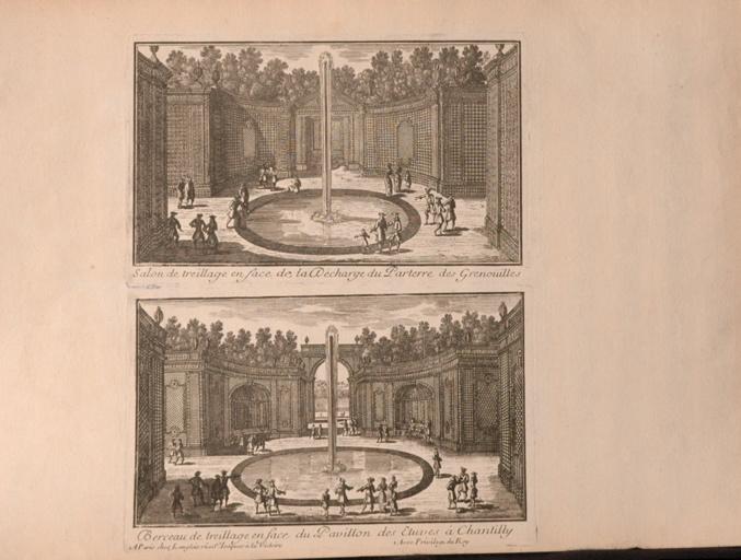 Vues du treillage au château de Chantilly (Oise) (titre factice)