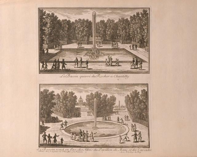 Vues de deux bassins, Chantilly (Oise) (titre factice)