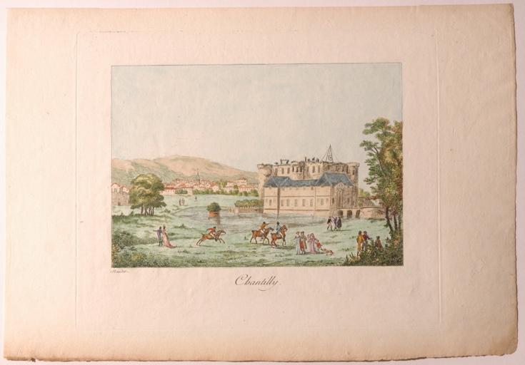 Vue du château de Chantilly (Oise) (titre factice)