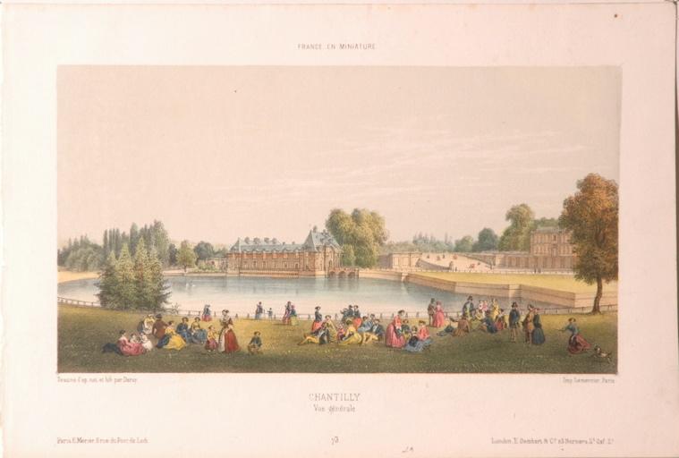 Vue du château de Chantilly (Oise) (titre factice)