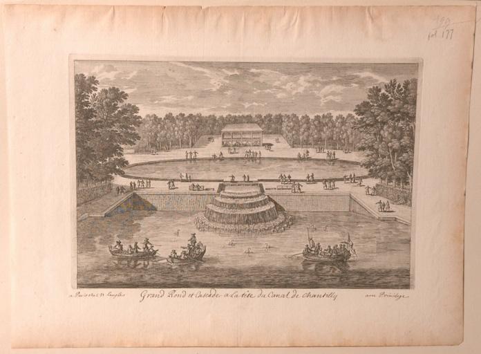 La Cascade à la tête du Canal de Chantilly (Oise) (titre factice)