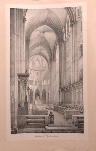 Vue intérieure de l'église de Saint Germer (Oise)
