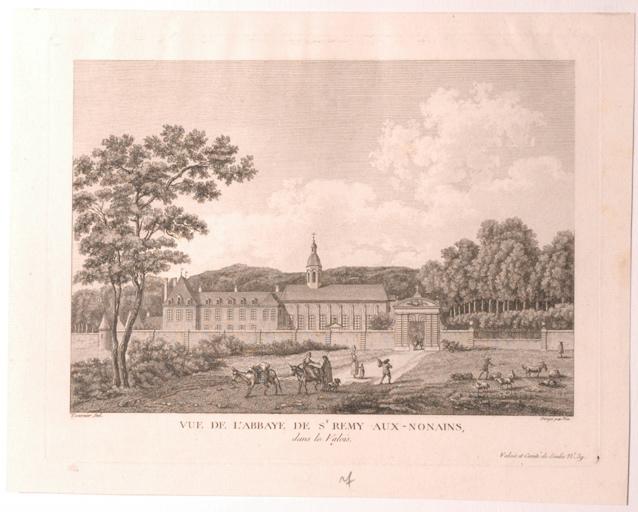 Vue de l'abbaye de Saint Rémy Aux-Nonains