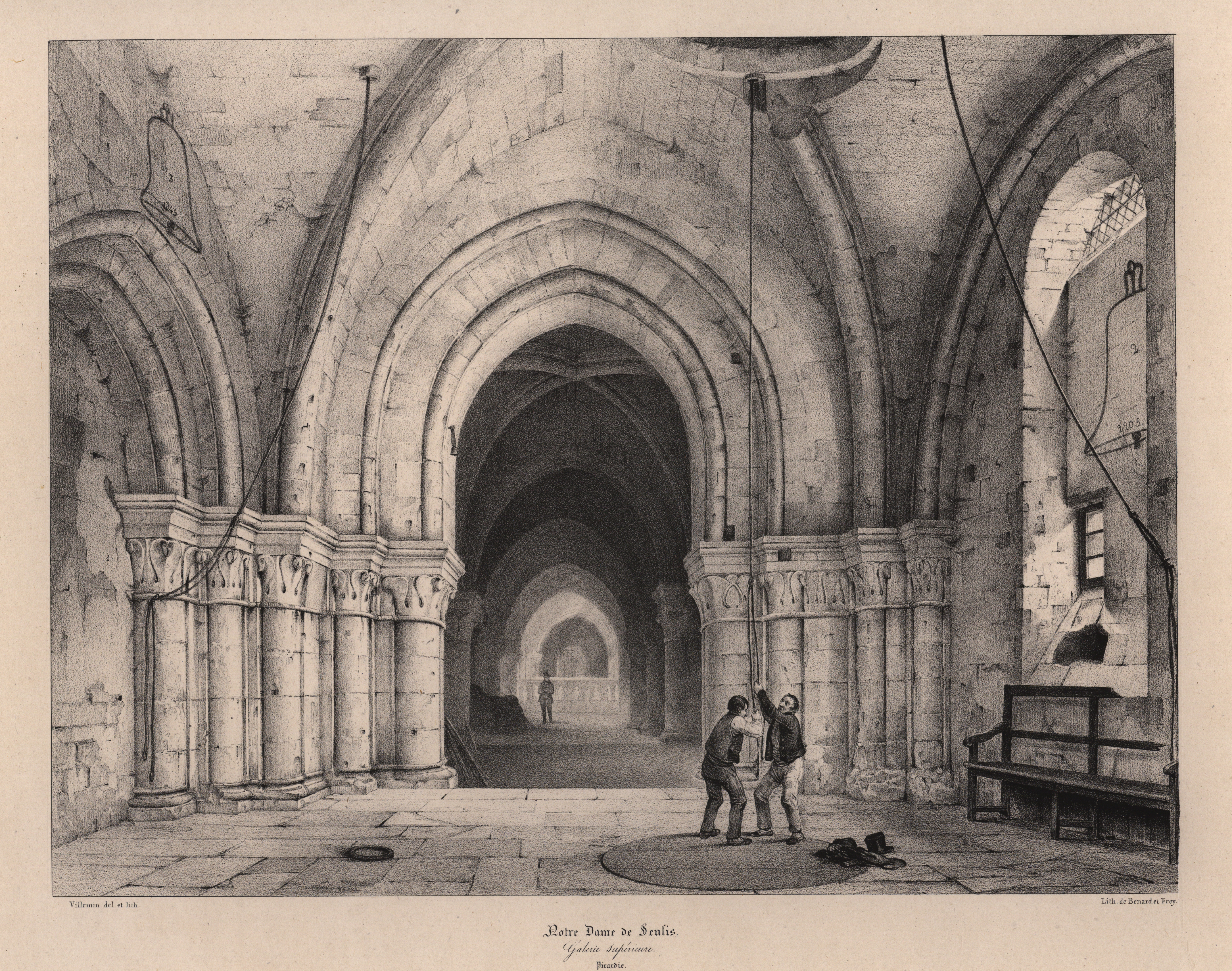 La cathédrale de Senlis, les sonneurs (Oise) (titre factice)