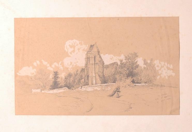 Ruines d'une église, Noël Saint Martin (titre factice)