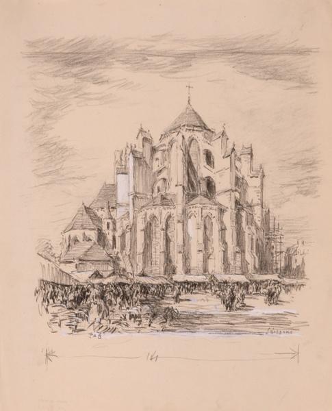 L'abside de la cathédrale, Soissons (titre factice)