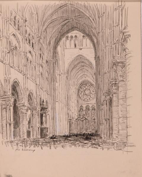 Intérieur de la cathédrale, Soissons (titre factice)