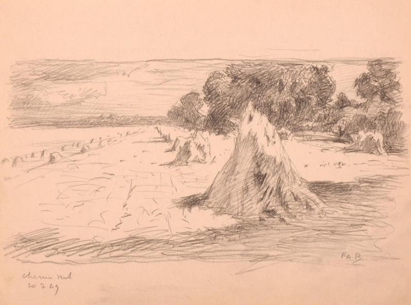 Meules au chemin vert près de Saint-Léonard (titre factice)