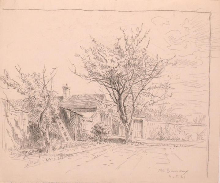 Le jardin du côté de la serre, Courteuil (titre factice)