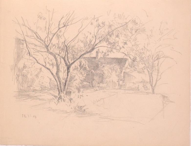Le jardin du côté de la serre, Courteuil (titre factice)
