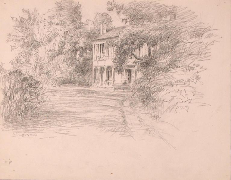 La maison entourée d'arbres, Courteuil (titre factice)
