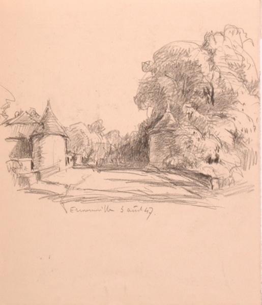Tour d'entrée du château, Ermenonville (titre factice)