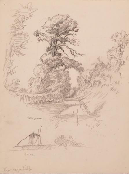 Chemin près de Sarzeau,  moulin de Briac (titre factice)