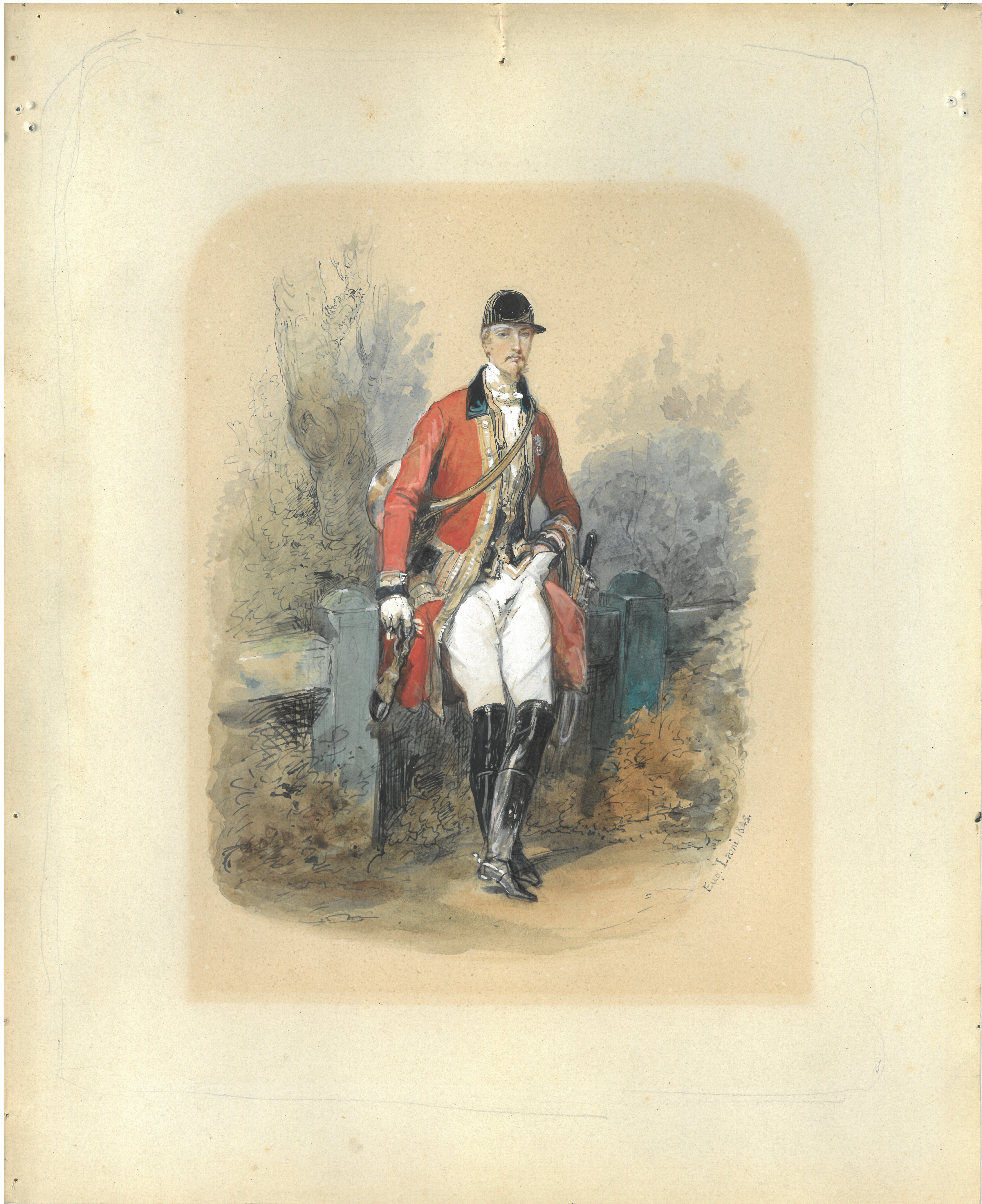 Henri d'Orléans, duc d'Aumale, en tenue de vénerie