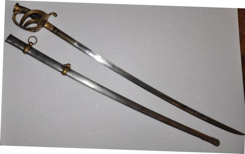 Sabre de la gendarmerie des chasses de Charles X