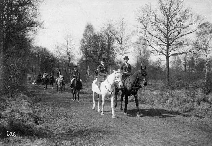Photographie extraite d'un album de 56 photographies : équipages Chantilly et Par Monts et Vallons