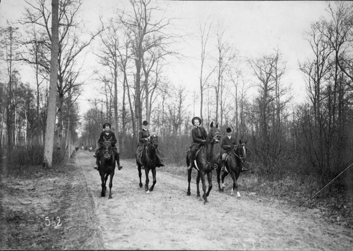Photographie extraite d'un album de 56 photographies : équipages Chantilly et Par Monts et Vallons