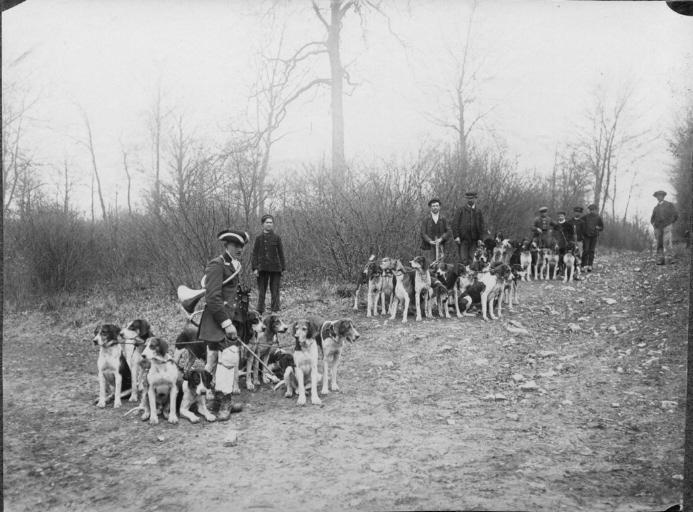 Photographie extraite d'un album de 56 photographies : équipages Chantilly et Par Monts et Vallons