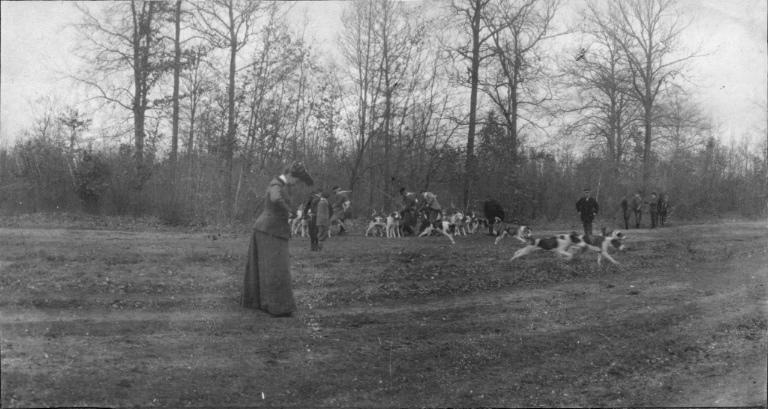 Photographie extraite d'un album de 56 photographies : équipages Chantilly et Par Monts et Vallons
