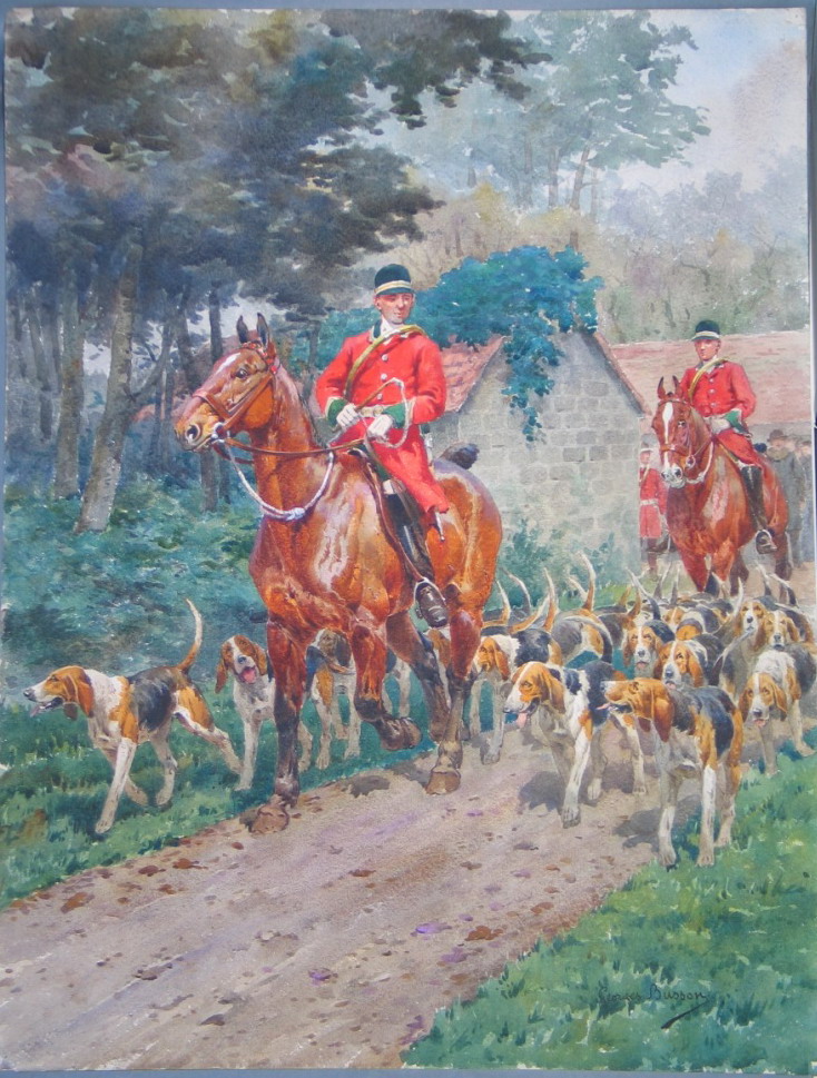 Piqueurs et ses chiens (titre factice)