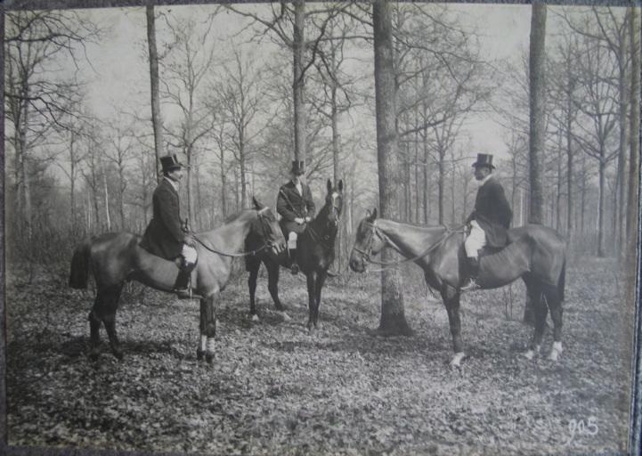 Equipage du duc de Chartres. Veneurs en forêt