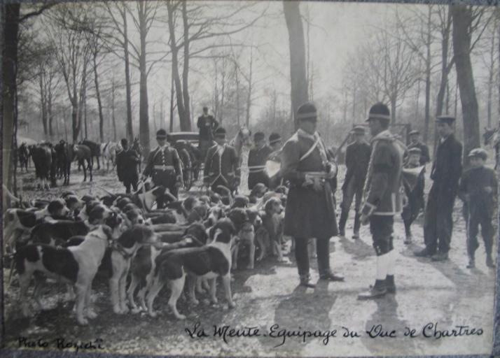 Equipage du duc de Chartres. Veneurs et la meute